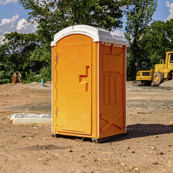 how often are the porta potties cleaned and serviced during a rental period in Cogswell